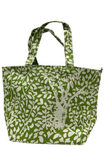 China Seas: Medium Tote - Arbre de Matisse Reverse - Green / FREE FEDEX SHIPPING