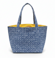 China Seas: Medium Tote - Ceylon Batik Reverse - Navy / FREE FEDEX SHIPPING